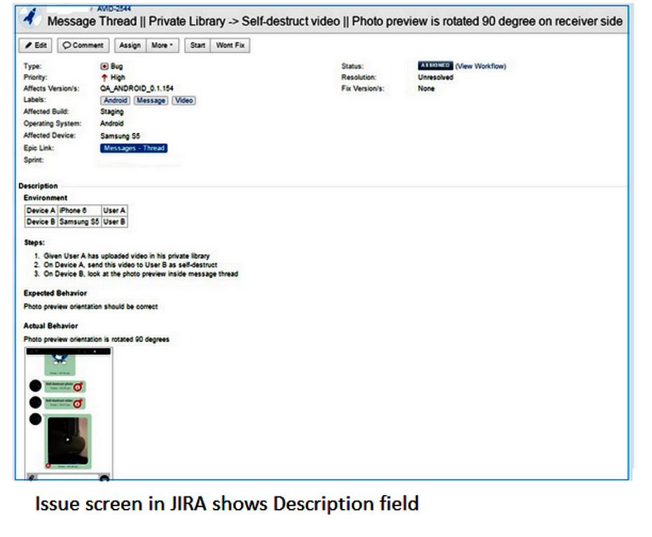 onpathtesting_JIRAissuescreen
