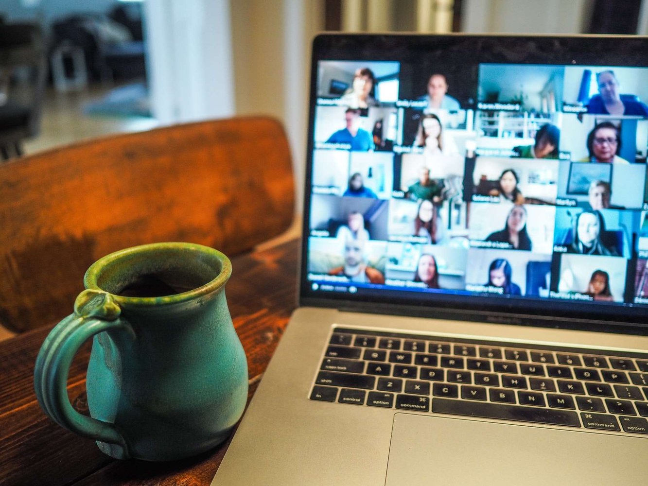 Laptop and mug doing remote QA