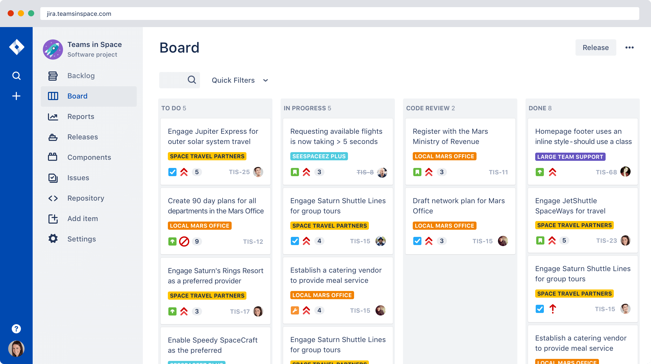 Jira screenshot issue and project tracking Atlassian